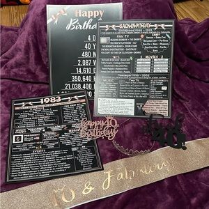 🌟The big 4-0 Birthday supplies!! Tiara, sash….Happy 40th Birthday, Fu@k I’m 40